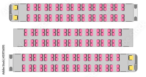Passenger metro train seat map