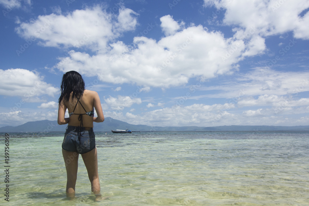 Girl in bikini on the beach Girl in bikini on the beach Prachuap Khiri Khan, Thailand