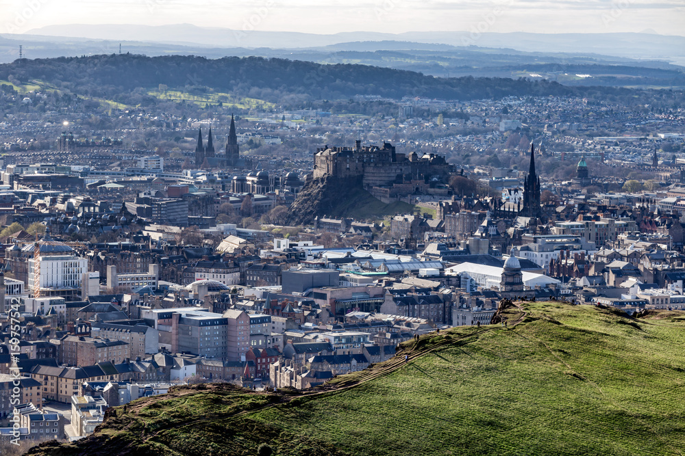 Überblick über Edinburgh von Arthurs Seat