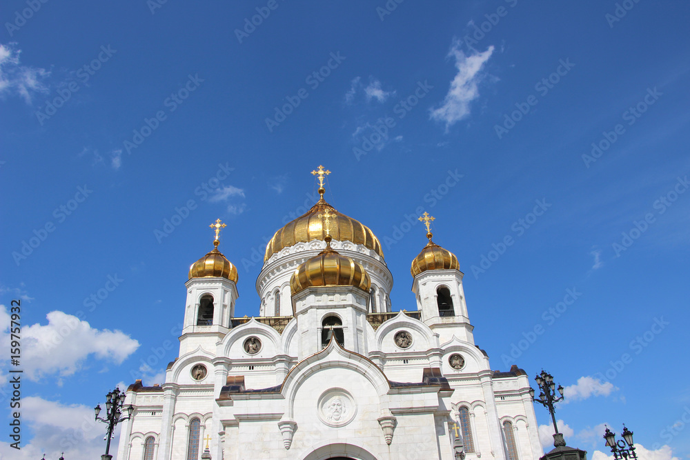 Moscow,The Cathedral of Christ the Saviour,spring.
