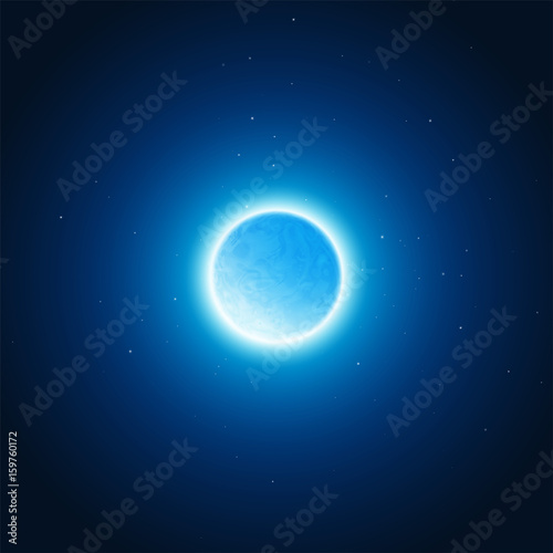 Cosmic glow of the planet background. Vector illustration