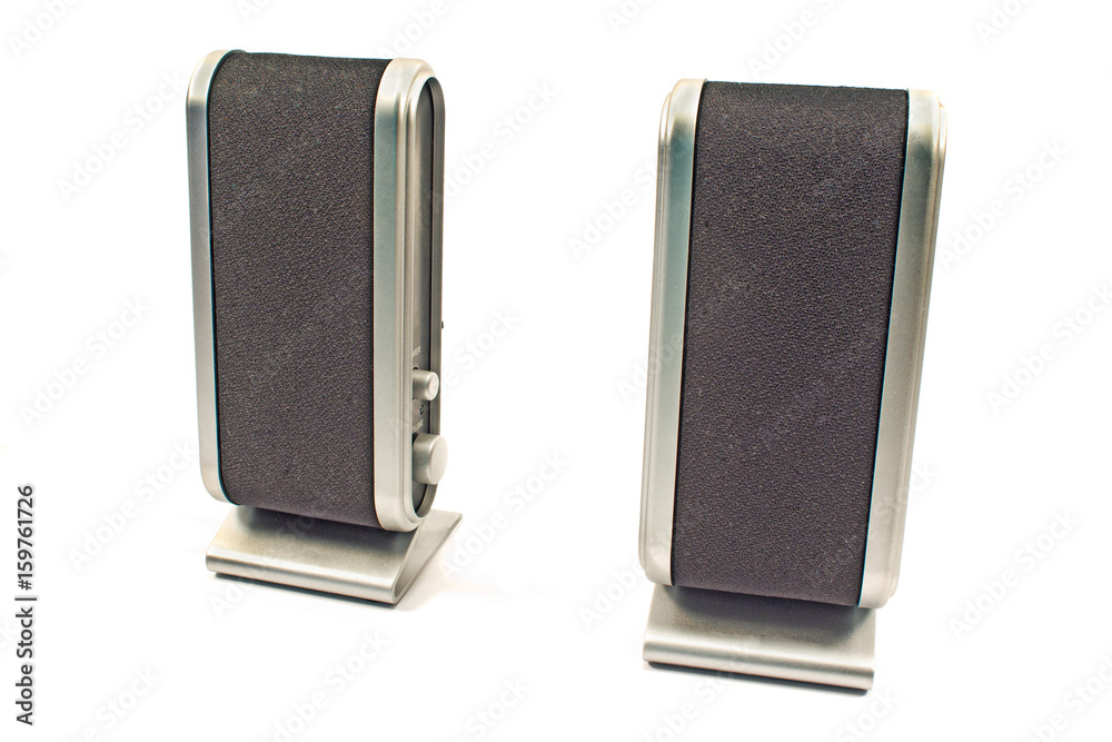 Computer speakers isolated on white background Computer speakers isolated on white background