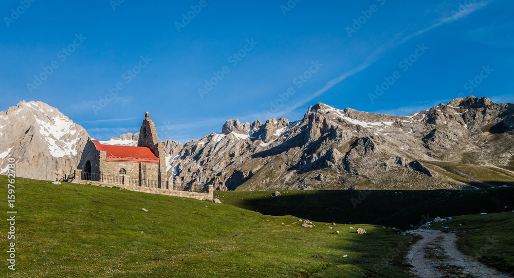 Hermitage in Picos de Europa mountains