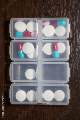 pills in the pill box