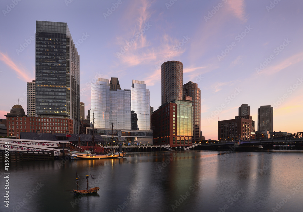 View of Fort Point Channel at dawn View of Fort Point Channel at dawn