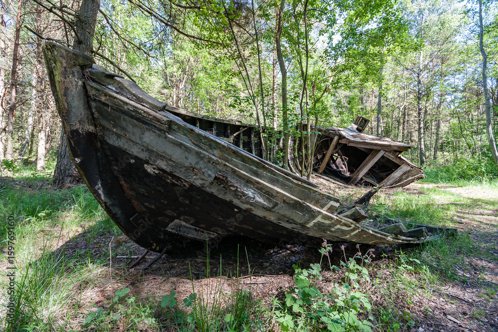 An old shipwreck or abandoned shipwreck. An old shipwreck or abandoned shipwreck.