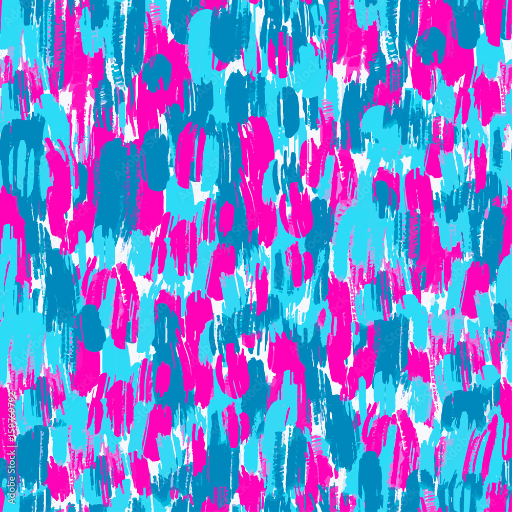 Fototapeta premium Seamless brushpen textile doodle pattern grunge texture