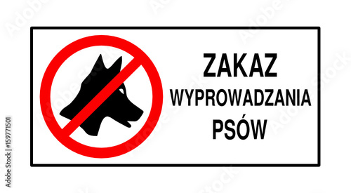 zakaz wyprowadzania psów #159771501