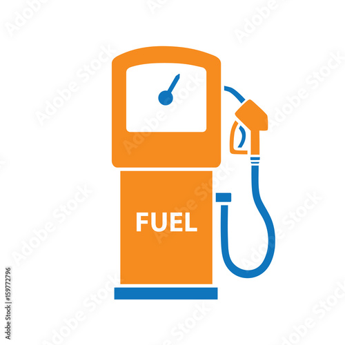Gasoline fuel pump isolated. Filling station icon.