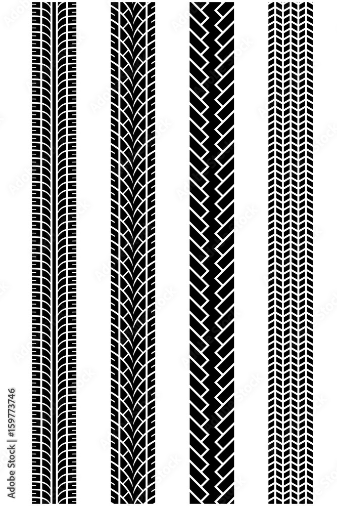 © Markus - 4 different tire tread patterns © Markus - 4 different tire tread patterns
