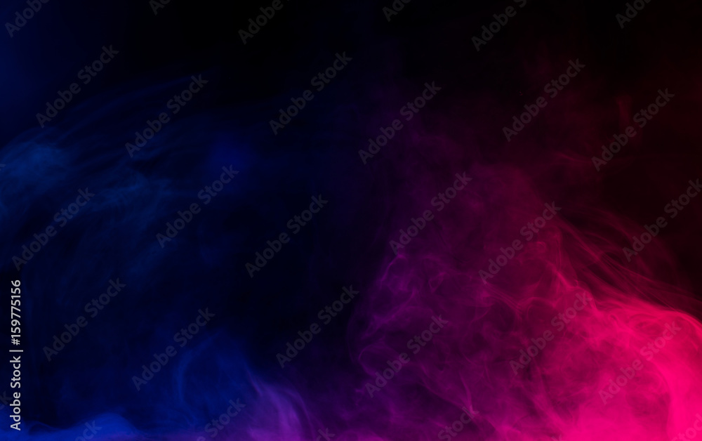 Fototapeta premium kolorowy dym na czarnym tle