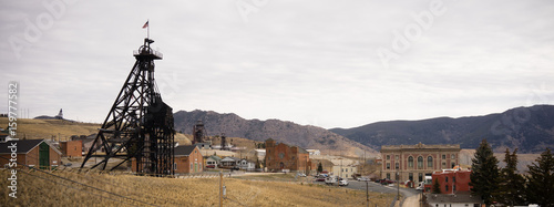 Butte Montana Downtown City Skyline Mine Shaft Courthouse