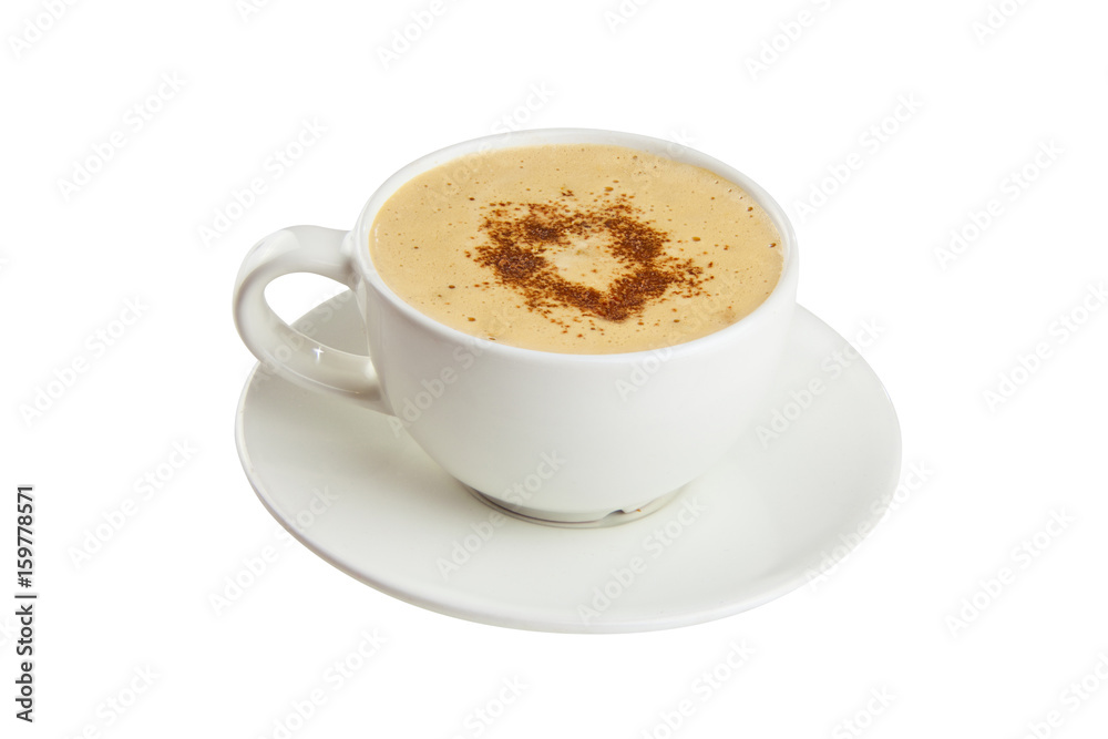 coffee in coffee cup with natural grains coffee in coffee cup with natural grains