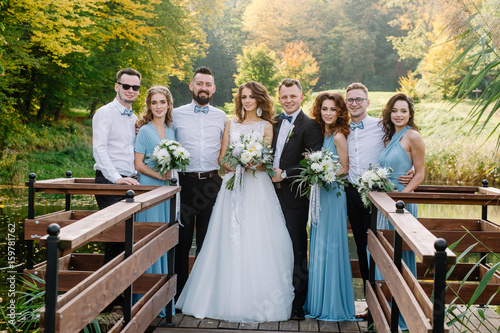 Fashionable Wedding Ceremony in Spring in the Nature