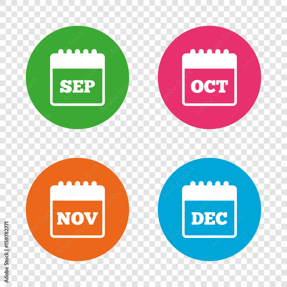 Calendar. September, November, October, December. Calendar. September, November, October, December.