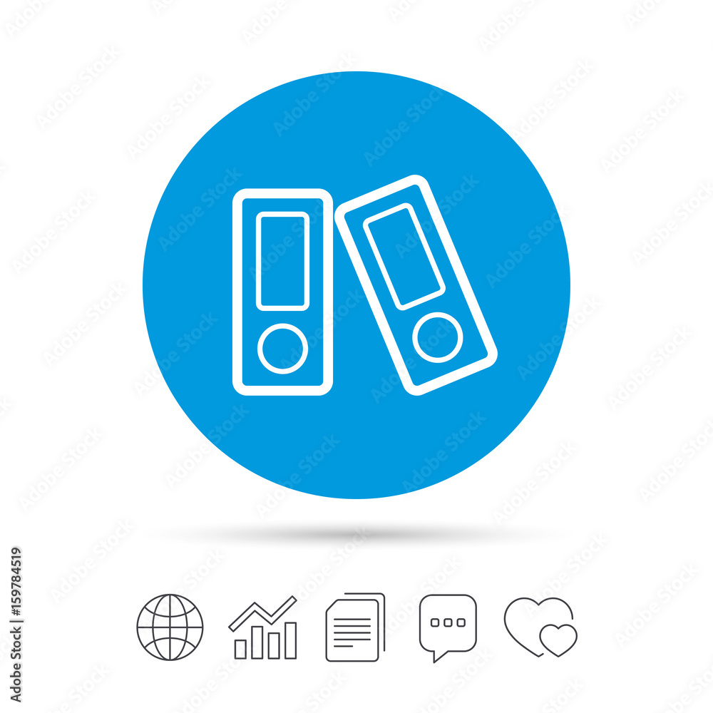 Document folder sign. Accounting binder symbol. Document folder sign. Accounting binder symbol.