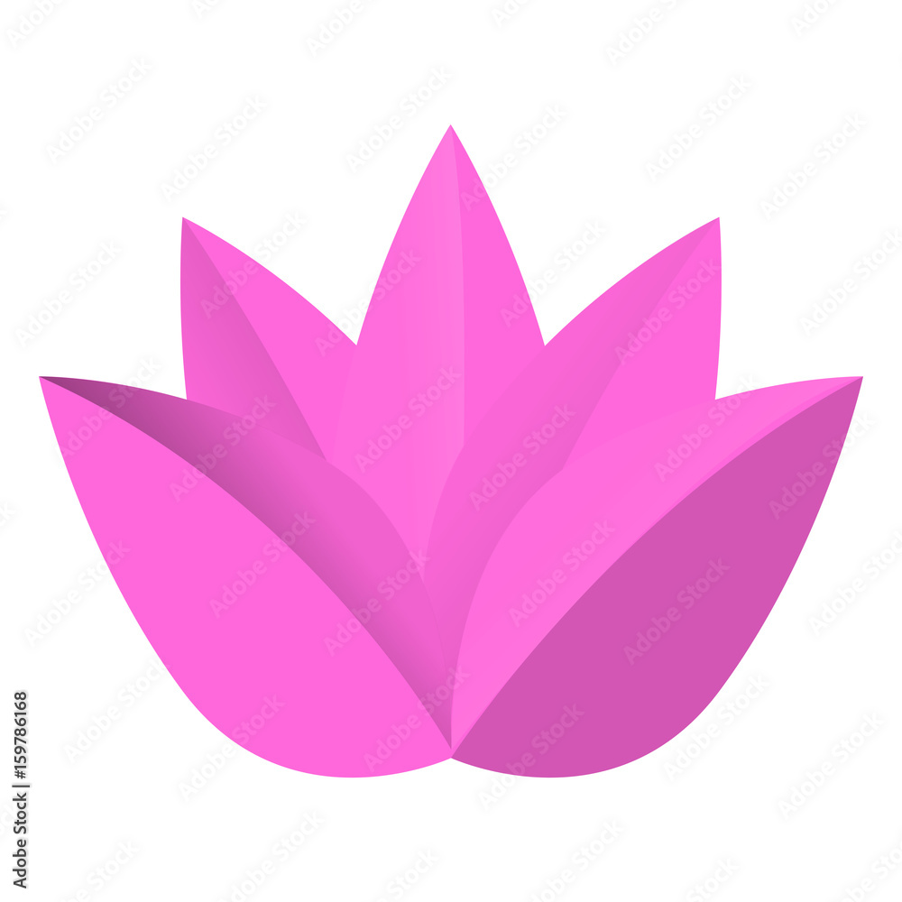 Isolated lotus logo on a white background, Vector illustration