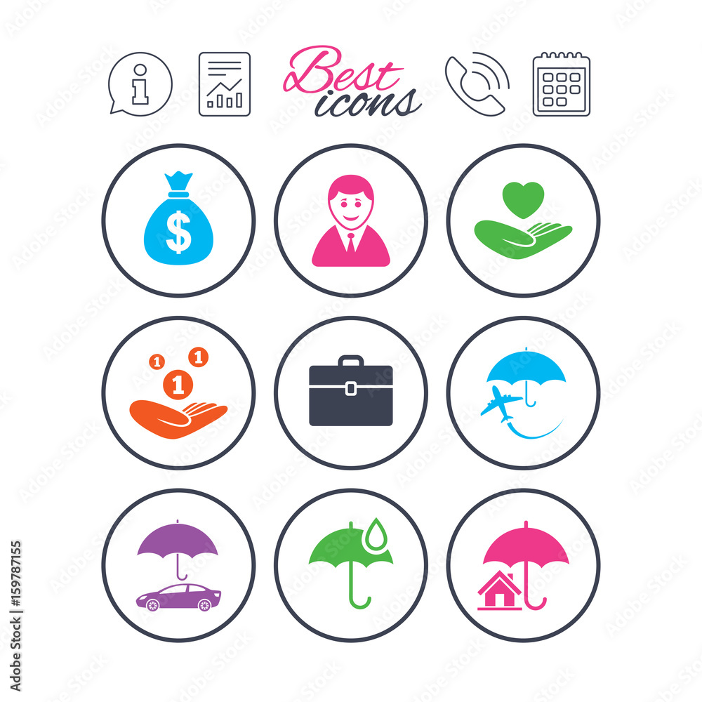 Insurance icons. Life, Real estate and House. Insurance icons. Life, Real estate and House.