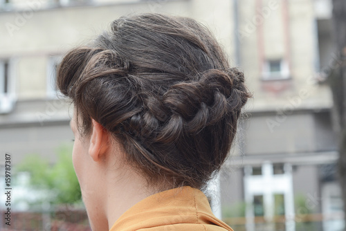 Hair braid - closeup, behind, beauty, fashion, hairstyles photo