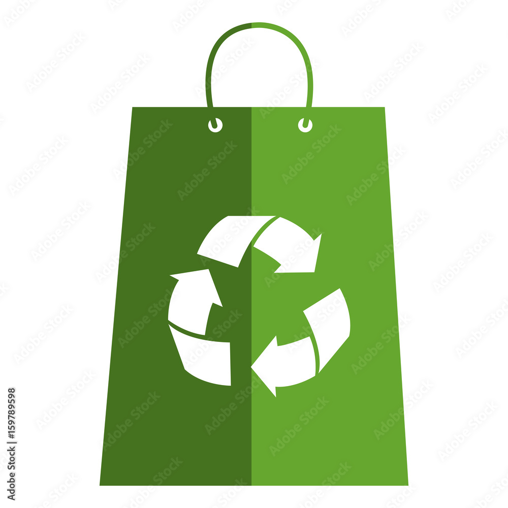 shopping bag with recycle symbol vector illustration design shopping bag with recycle symbol vector illustration design