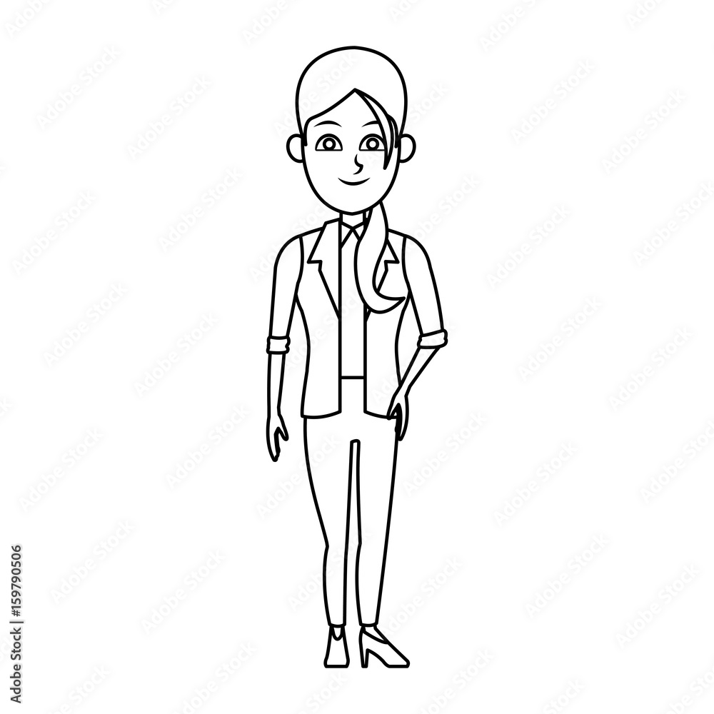 silhouette woman standing character image vector illustration silhouette woman standing character image vector illustration