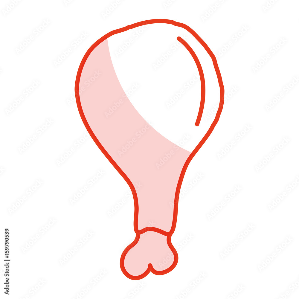 chicken thigh isolated icon vector illustration design chicken thigh isolated icon vector illustration design