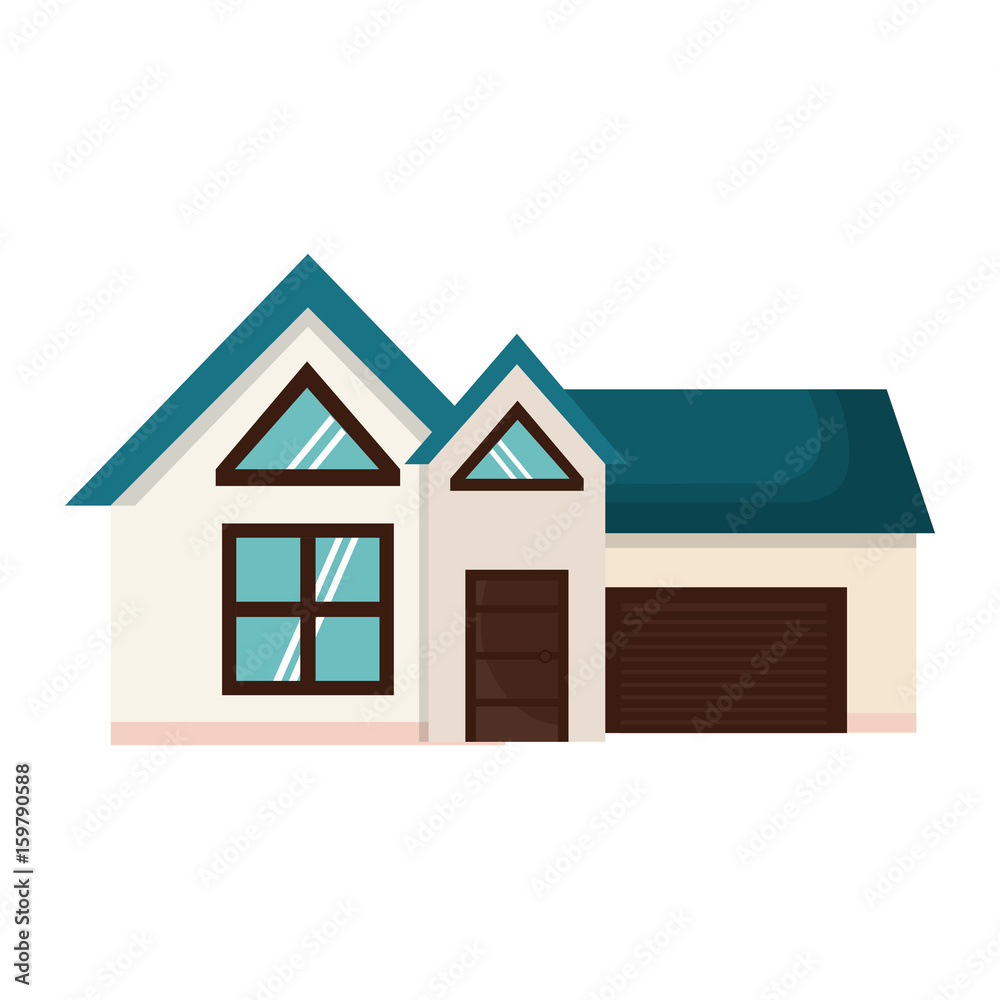 exterior house isolated icon vector illustration design