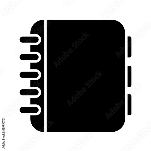 notebook icon over white background vector illustration