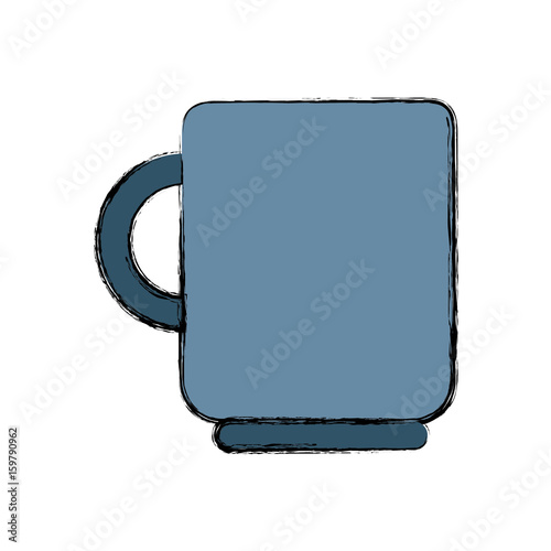 coffee mug icon over white background vector illustration