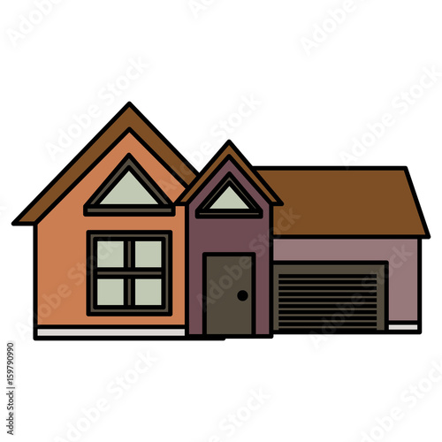 exterior house isolated icon vector illustration design