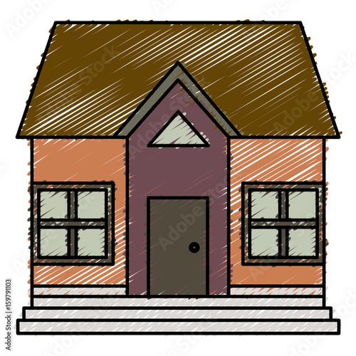 exterior house isolated icon vector illustration design