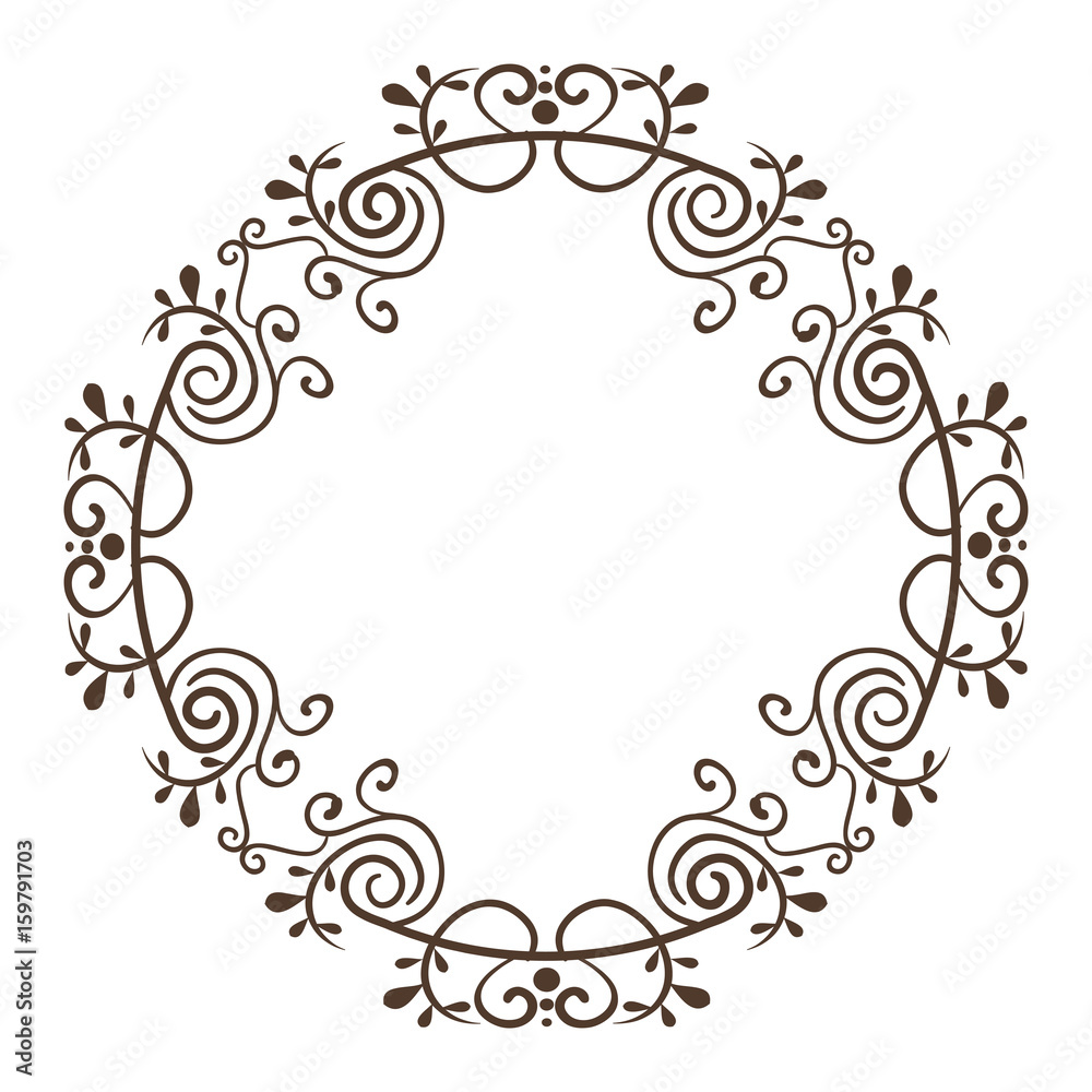 Elegant Victorian style frame vector illustration design Elegant Victorian style frame vector illustration design