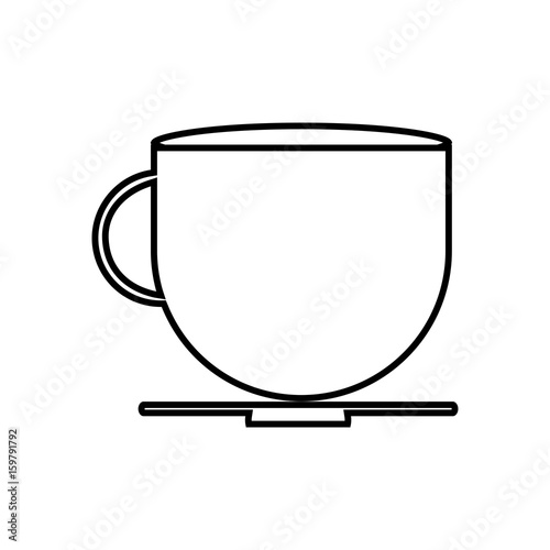 coffee mug icon over white background vector illustration
