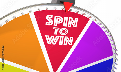 Spin to Win Game Show Wheel Play Jackpot 3d Illustration photo