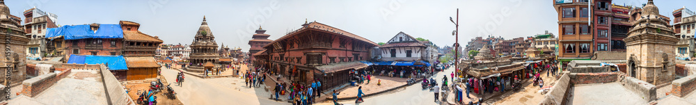 Panorama view of Patan, Nepal.