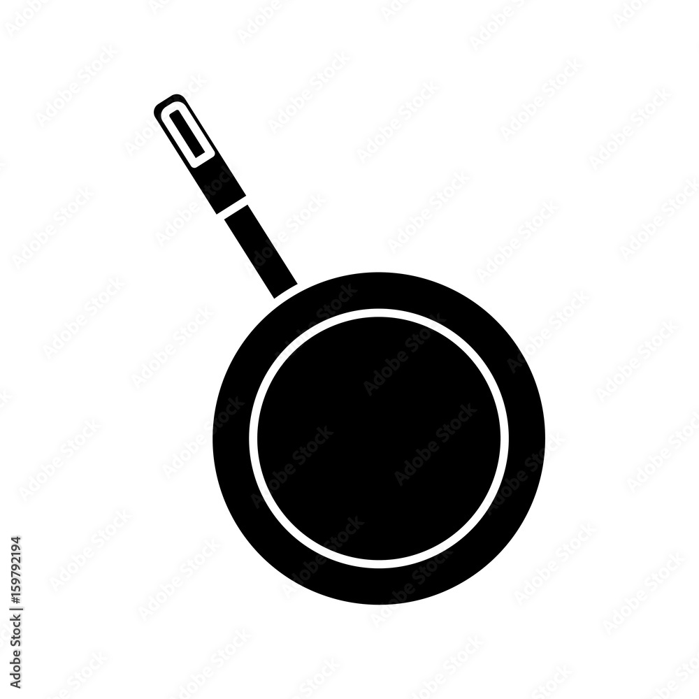 kitchen pan icon over white background vector illustration kitchen pan icon over white background vector illustration