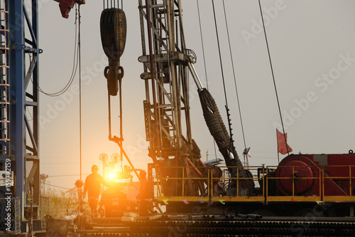 Wallpaper Mural Oil drilling exploration, the oil workers are working Torontodigital.ca