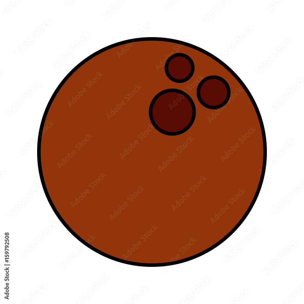 Fototapeta premium bowling ball icon over white background vector illustration