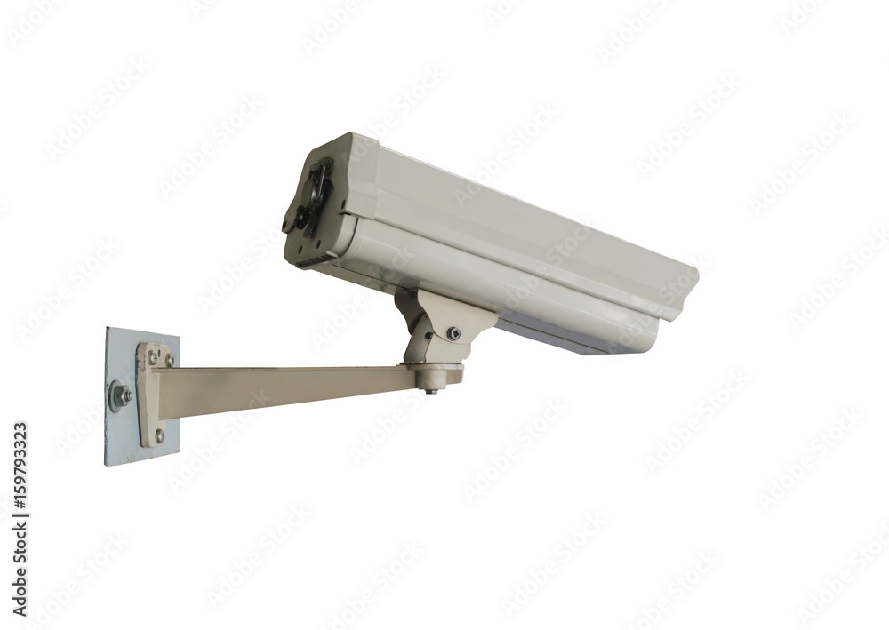 closed circuit camera of CCTV isolated on white background.