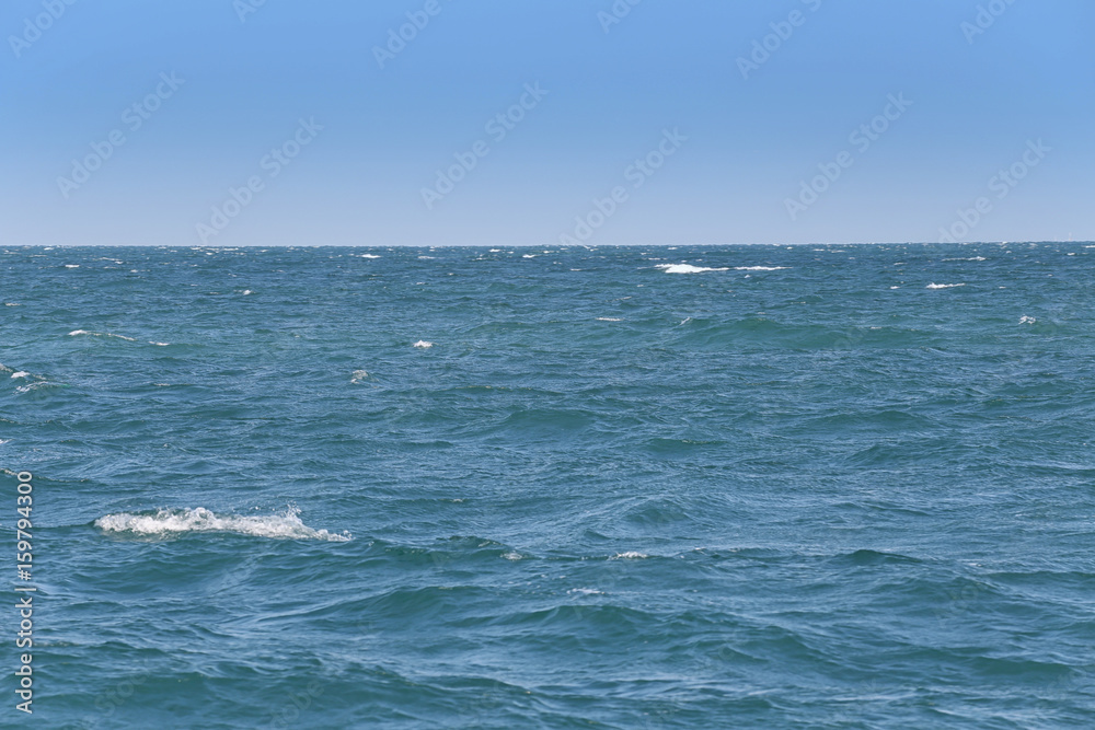 blue sea and sky background.