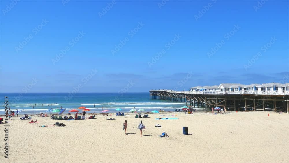 High quality video of beautifull beach in San Diego in 4K High quality video of beautifull beach in San Diego in 4K