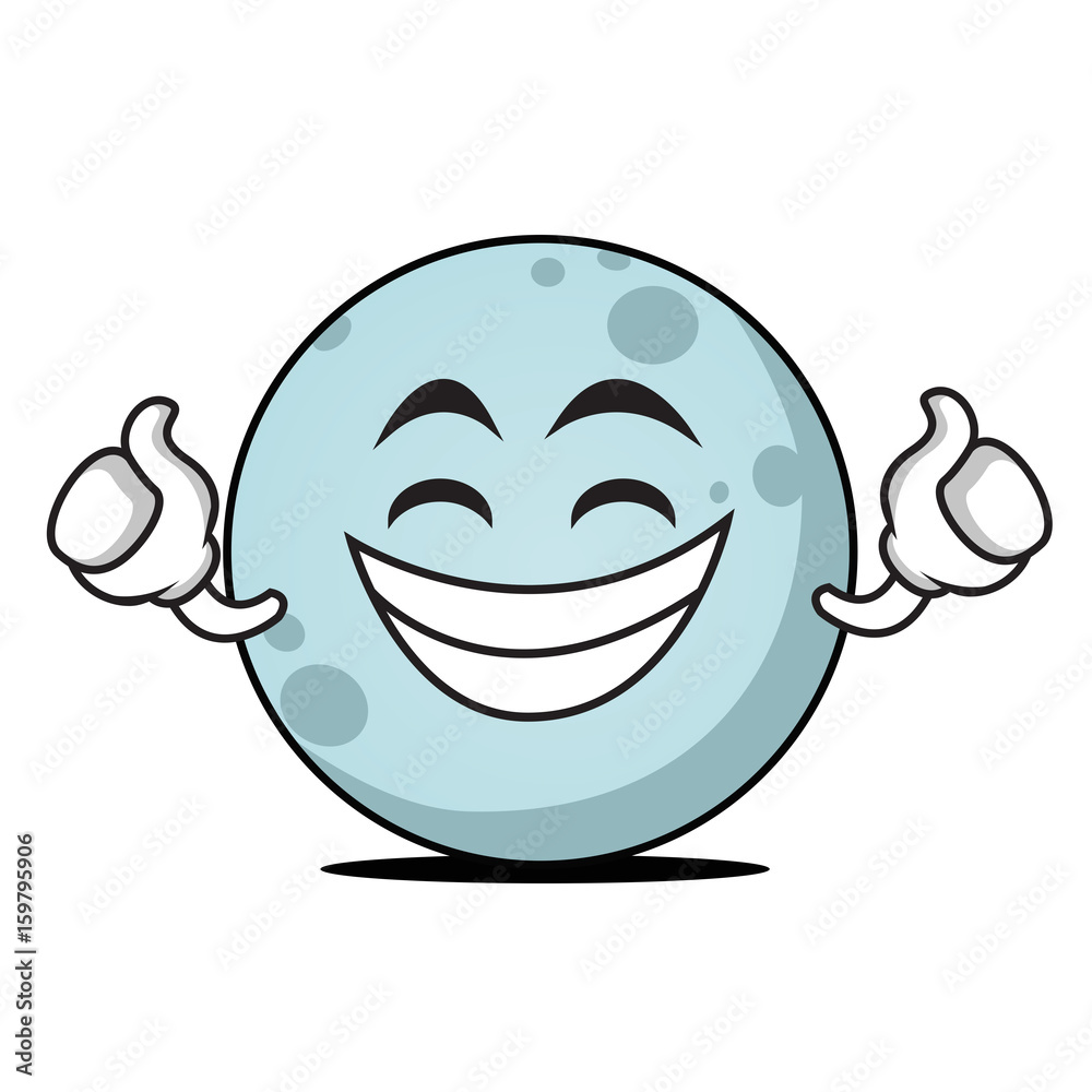 Fotografie Proud face moon cartoon character
