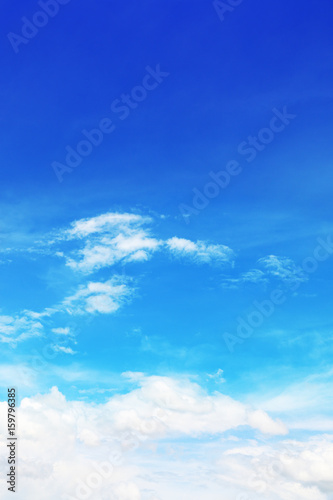 Fototapeta Naklejka Na Ścianę i Meble -  beautiful soft white clouds on blue sky for background and design