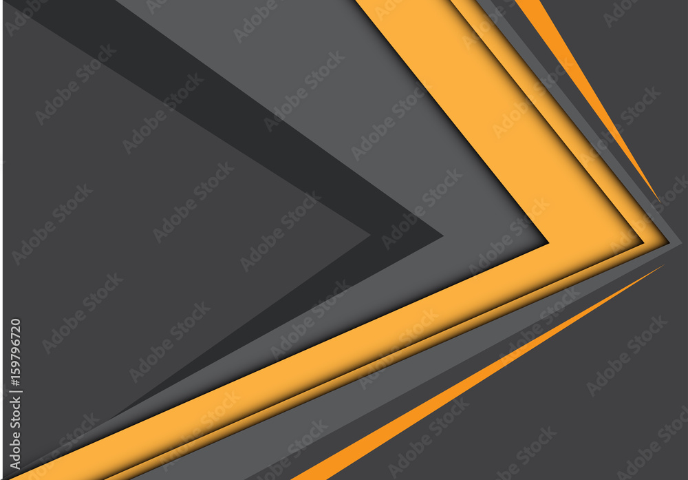 Abstract yellow gray arrow speed design modern background vector illustration.