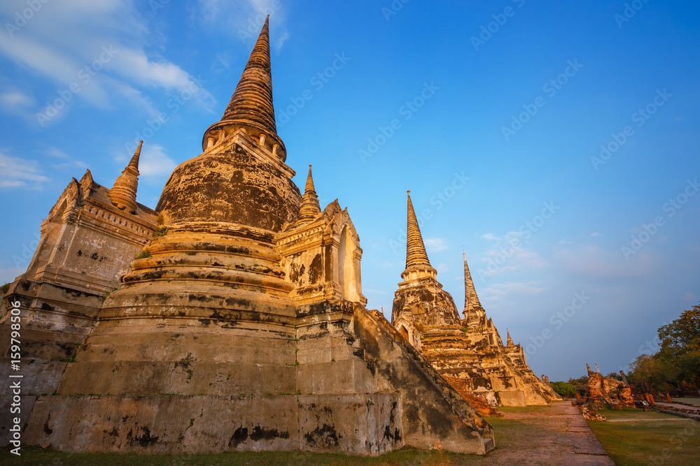 Wat Phra Si Sanphet temple in Ayutthaya Historical Park, a UNESCO world heritage site, Thailand Wat Phra Si Sanphet temple in Ayutthaya Historical Park, a UNESCO world heritage site, Thailand