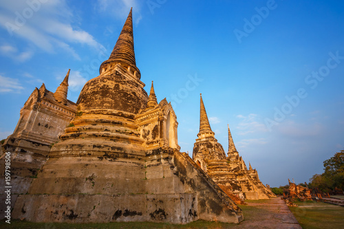 Wat Phra Si Sanphet temple in Ayutthaya Historical Park  a UNESCO world heritage site  Thailand