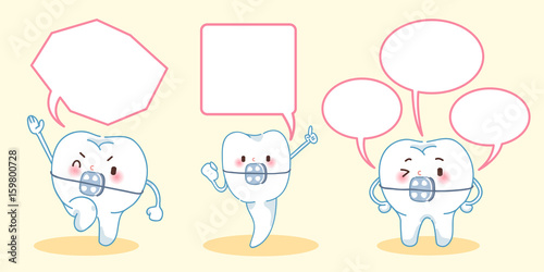 tooth brace with speech bubble