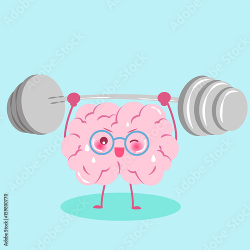 cute cartoon brain