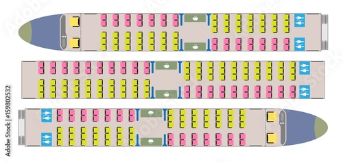 Passenger high speed train seat map