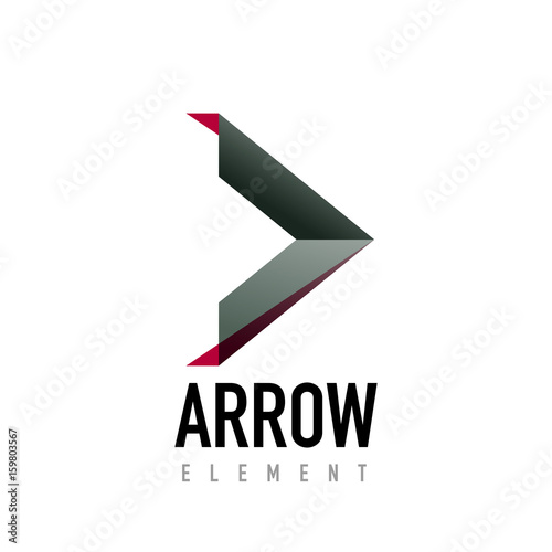 Vector arrow geometric design logo photo